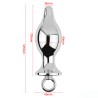 Aluminium Metal Solid Anal Plug - Silver