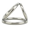 Triple Chrome Cock and Ball Ring