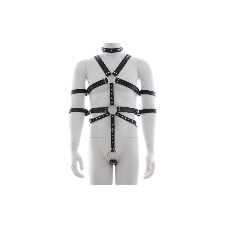 Fetish Full Body Harness With Double Cuffs