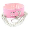 D-O-Ring Bondage Collar With Chain