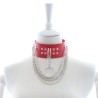 D-O-Ring Bondage Collar With Chain