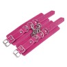 Three D Ring Pin Buckle Wrist and Ankle Cuffs