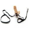 Bondage Boutique Double Ring Steel Cock Ring With Strap