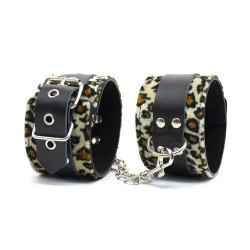 Leopard Print Pin Buckle Handcuffs