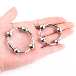 Steel Head Ring with 4 Balls