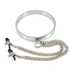 Chrome Collar with Nipple Clamps