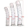 Ribbed Crystal Glass Realistic Dildo