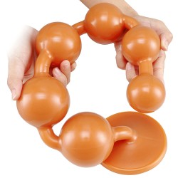 Overlength Liquid Silicone Round Beads Anal Plug