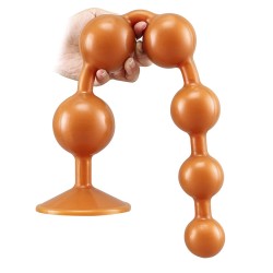 Overlength Liquid Silicone Round Beads Anal Plug
