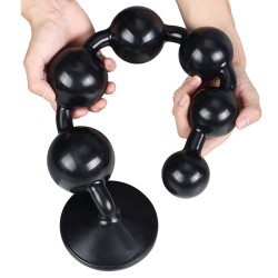 Overlength Liquid Silicone Round Beads Anal Plug