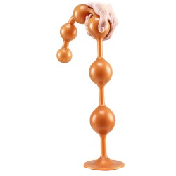 Overlength Liquid Silicone Round Beads Anal Plug