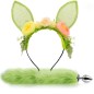 Spring Bunny Ears Headband With Tail Plug Spring Bunny Ears Headband With Tail Plug