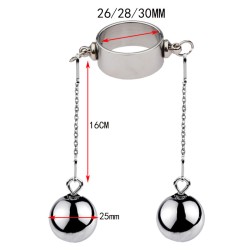 Bondage Play Penis Ring With Balls - Long