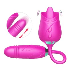 Rose Licking With Thrusting Dildo