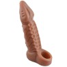 Hollow Penis Extension With Scrotum Ring - Red