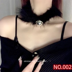 N330 Bell Pendant Fur Collar