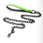 Green Leather Plush Lining Collar