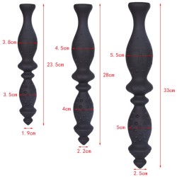 Soft Silicone Large Anal Beads - Fox Tail