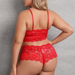 Plus Size Lace Bra And Panty For Ladies