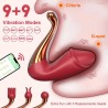 Dual-motor 10 Frequency Swan Vibrator With 3 Heads