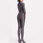 High Elastic Double Zippers Crotchless Jumpsuit
