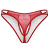 Strong Men Front Chain Pantent Leather Dancing Panty