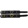 Punk PU leather Love Ring - Golden