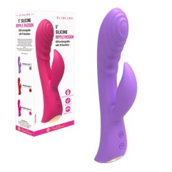 Flexible Ribbed Silicone Rabbit Vibrator
