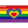 D702 Gay Pride LGBT Waving Flag