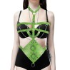 Buckled Leather Cutout Suit Steam Punk Body Harness
