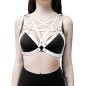 Gothic Cup-Less Bra Harness Leather Body Bondage