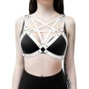 Gothic Cup-Less Bra Harness Leather Body Bondage