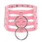 Four Rows Leather Bondage Collar