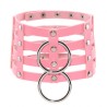 Four Rows Leather Bondage Collar