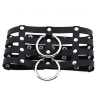 Four Rows Leather Bondage Collar