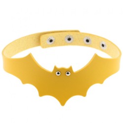 Little Devil PU Leather Bat Wing Collar