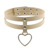 Double Row Heart Pendant Necklace