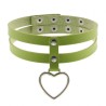 Double Row Heart Pendant Necklace