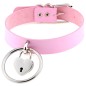 Large Ring Leather Necklace