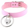 Large Ring Leather Necklace