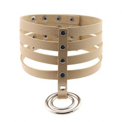4 Row Leather Neck Collar