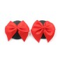 Red Bow Nipple Pasties - PVC