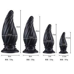 Spiral Cone Silicone Butt Plug