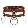 Double Row Circle Choker Necklace