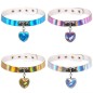 Heart Pendant Leather Collar - Laser