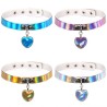 Heart Pendant Leather Collar - Laser
