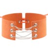 Coral Fleece Binding Collar - Silver
