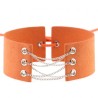 Coral Fleece Binding Collar - Silver