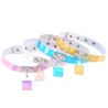 Square Pendant Neck Leather Collar - Laser