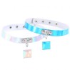 Square Pendant Neck Leather Collar - Laser